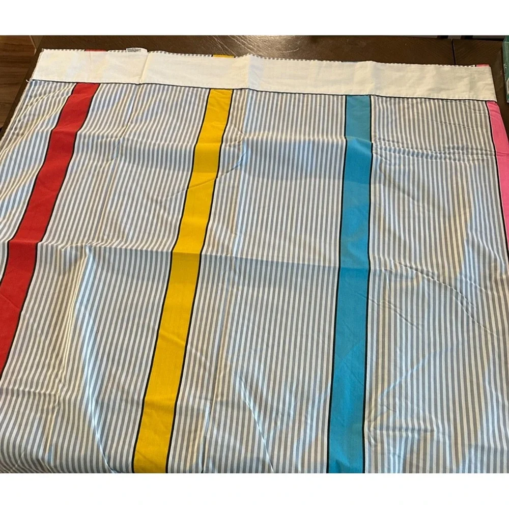 Vintage Cannon Royal Family Red‎ Blue Gold Yellow Pink Full Flat Sheet
